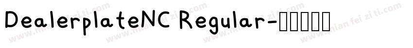 DealerplateNC Regular字体转换